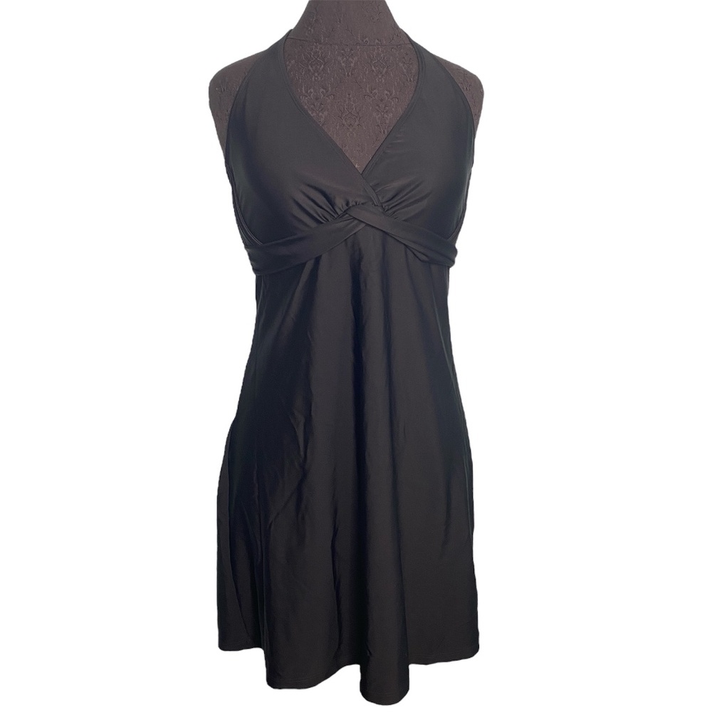 Athleta Black Halter Swim Dress